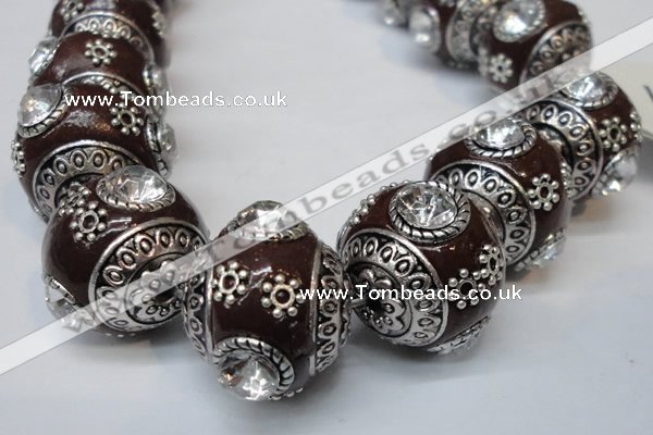 CIB194 19mm round fashion Indonesia jewelry beads wholesale