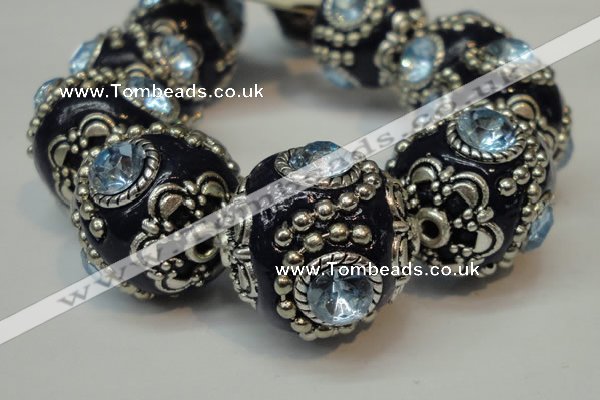 CIB204 19mm round fashion Indonesia jewelry beads wholesale