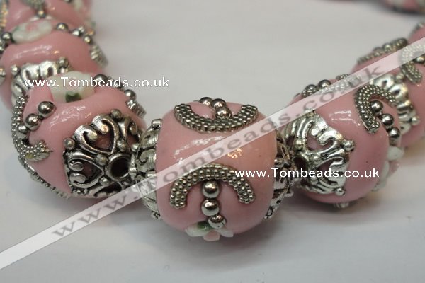 CIB210 17mm round fashion Indonesia jewelry beads wholesale