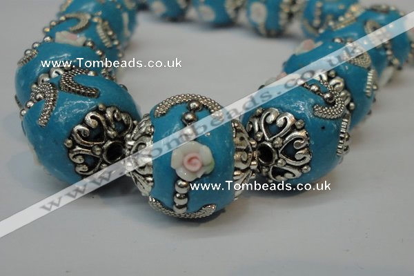 CIB211 17mm round fashion Indonesia jewelry beads wholesale