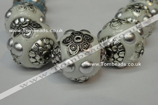 CIB220 18mm round fashion Indonesia jewelry beads wholesale