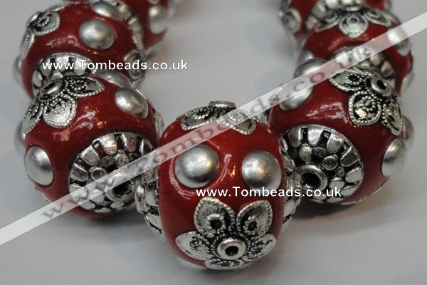 CIB221 18mm round fashion Indonesia jewelry beads wholesale