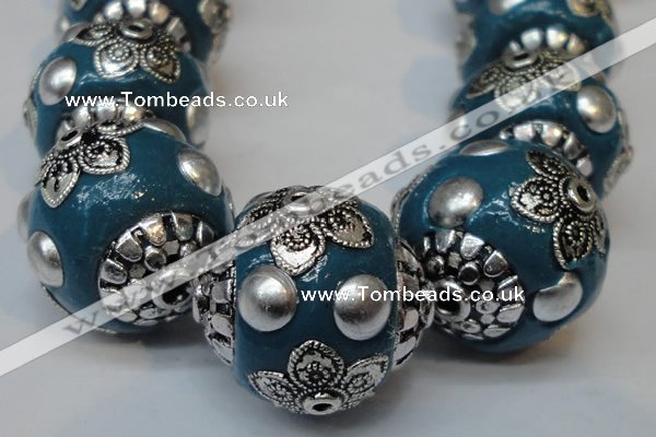 CIB224 18mm round fashion Indonesia jewelry beads wholesale