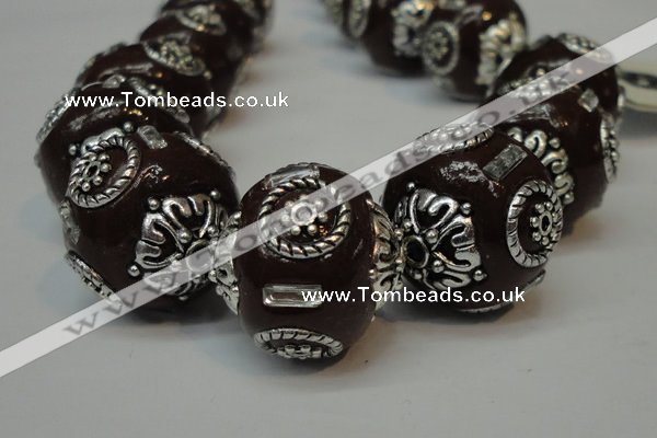 CIB228 18mm round fashion Indonesia jewelry beads wholesale