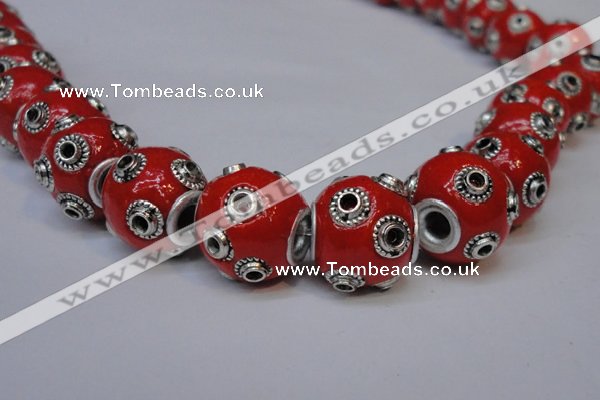 CIB230 13mm round fashion Indonesia jewelry beads wholesale