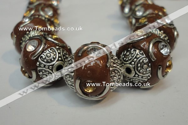 CIB236 15mm round fashion Indonesia jewelry beads wholesale