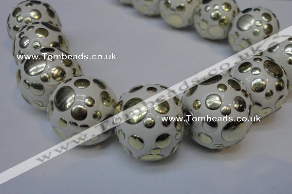 CIB250 22mm round fashion Indonesia jewelry beads wholesale