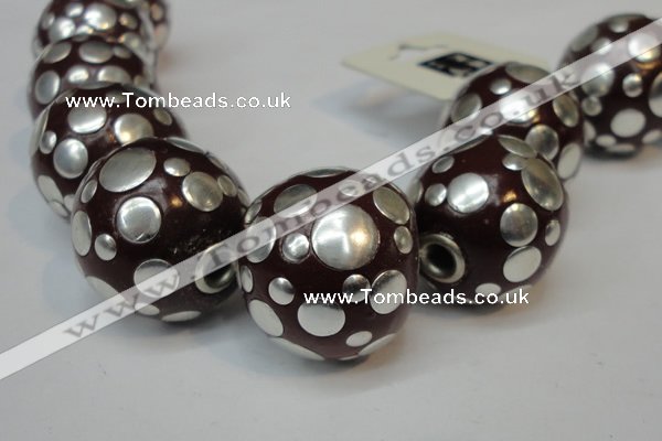 CIB251 22mm round fashion Indonesia jewelry beads wholesale