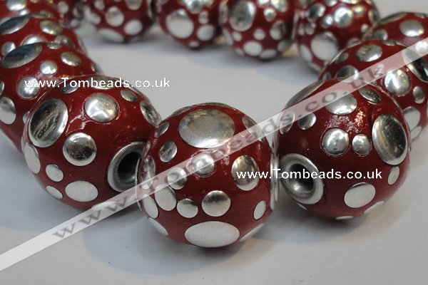 CIB253 22mm round fashion Indonesia jewelry beads wholesale