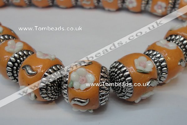 CIB260 17*18mm drum fashion Indonesia jewelry beads wholesale