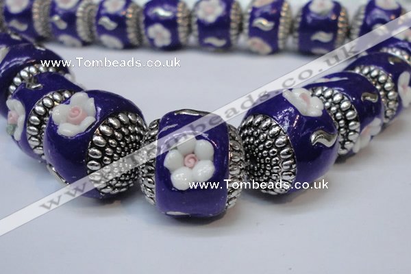 CIB262 17*18mm drum fashion Indonesia jewelry beads wholesale