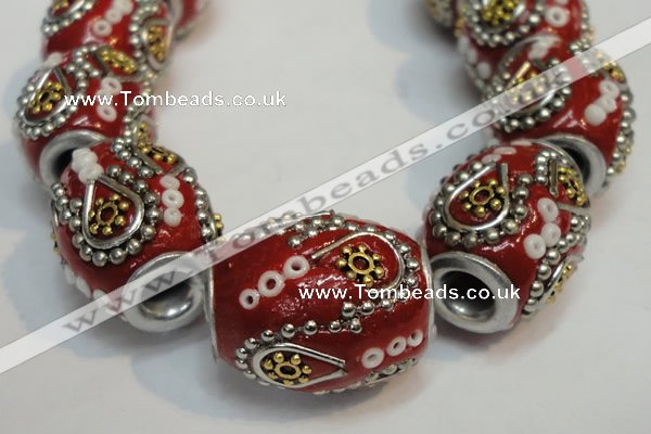 CIB300 15*20mm drum fashion Indonesia jewelry beads wholesale
