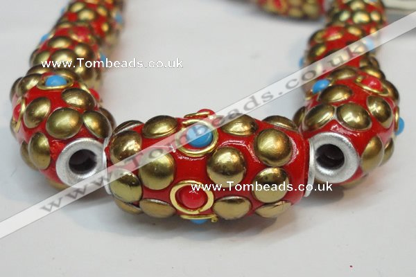 CIB320 13*25mm drum fashion Indonesia jewelry beads wholesale