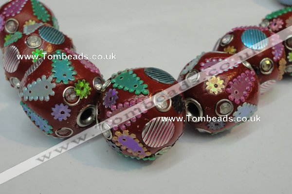 CIB361 23mm round fashion Indonesia jewelry beads wholesale