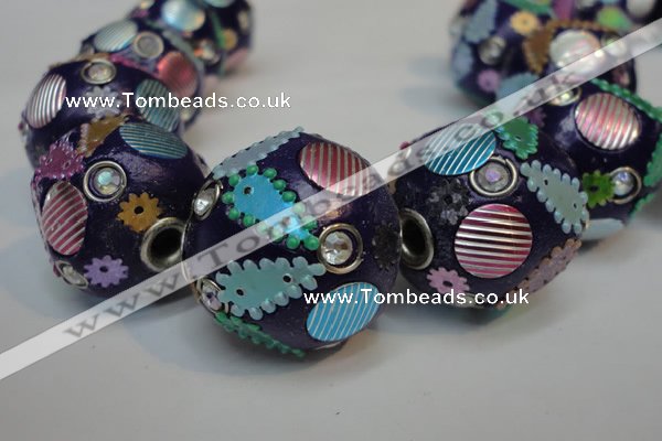 CIB362 23mm round fashion Indonesia jewelry beads wholesale