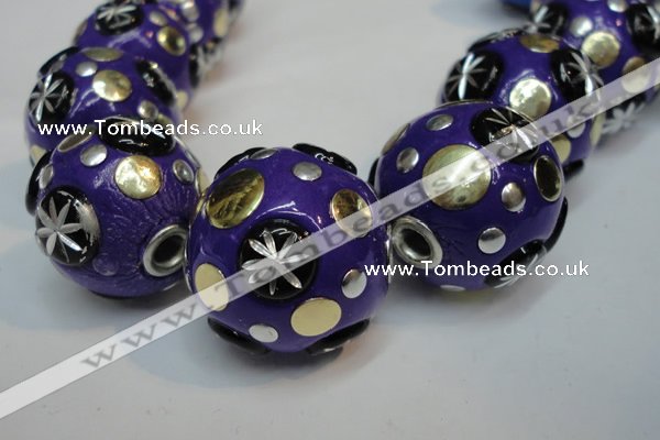 CIB366 23mm round fashion Indonesia jewelry beads wholesale