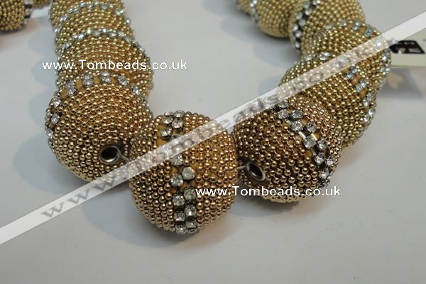 CIB425 25mm round fashion Indonesia jewelry beads wholesale