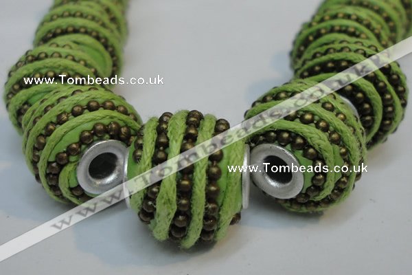 CIB472 14*14mm drum fashion Indonesia jewelry beads wholesale