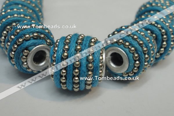 CIB473 14*14mm drum fashion Indonesia jewelry beads wholesale