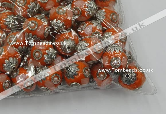 CIB503 22mm round fashion Indonesia jewelry beads wholesale