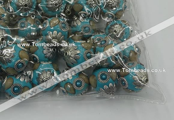 CIB520 22mm round fashion Indonesia jewelry beads wholesale