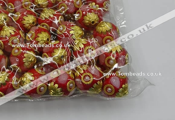 CIB534 22mm round fashion Indonesia jewelry beads wholesale