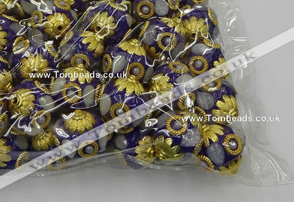 CIB537 22mm round fashion Indonesia jewelry beads wholesale