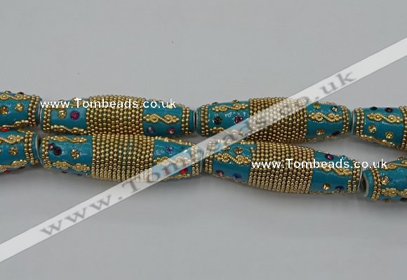 CIB607 16*60mm rice fashion Indonesia jewelry beads wholesale