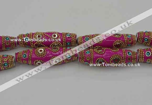 CIB664 16*60mm rice fashion Indonesia jewelry beads wholesale