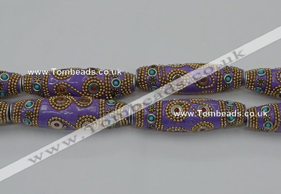 CIB665 16*60mm rice fashion Indonesia jewelry beads wholesale