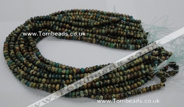 CIJ06 15.5 inches 4*6mm rondelle impression jasper beads wholesale