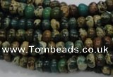 CIJ07 15.5 inches 6*8mm rondelle impression jasper beads wholesale