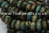 CIJ08 15.5 inches 6*10mm rondelle impression jasper beads wholesale