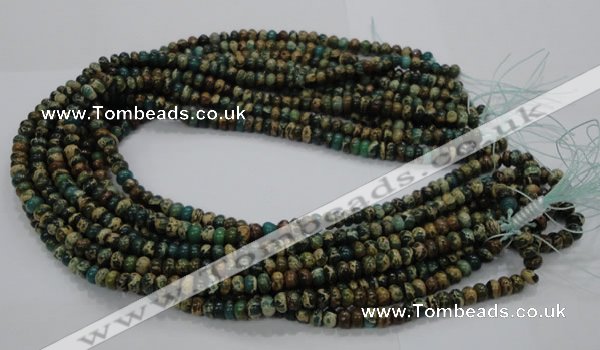 CIJ09 15.5 inches 6*12mm rondelle impression jasper beads wholesale
