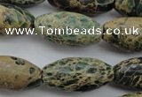 CIJ102 15.5 inches 15*30mm rice impression jasper beads wholesale