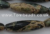 CIJ104 15.5 inches 12*40mm rice impression jasper beads wholesale