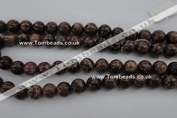 CIJ115 15.5 inches 12mm round dyed impression jasper beads wholesale