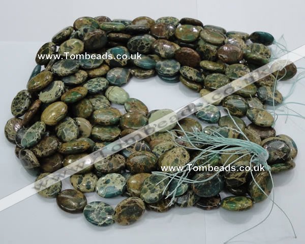 CIJ12 15.5 inches 15*20mm oval impression jasper beads wholesale