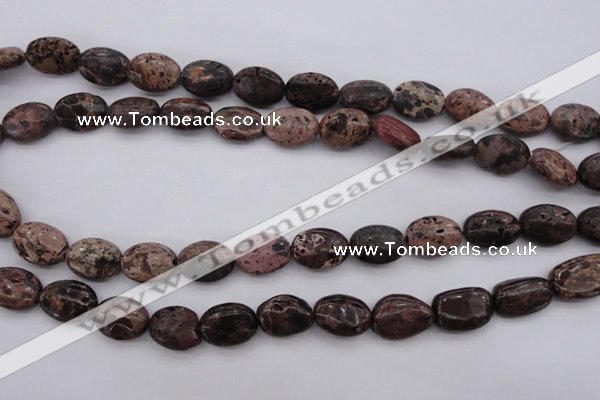 CIJ121 15.5 inches 10*14mm oval dyed impression jasper beads wholesale