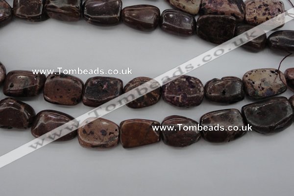 CIJ130 15.5 inches 15*18mm – 18*25mm freeform dyed impression jasper beads