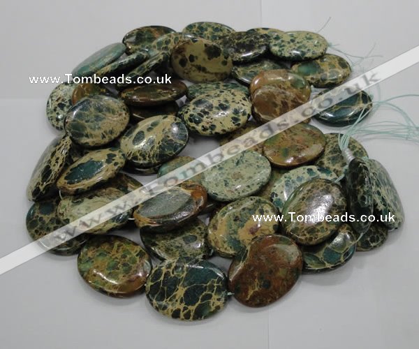 CIJ15 15.5 inches 22*30mm oval impression jasper beads wholesale