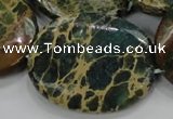 CIJ16 15.5 inches 30*40mm oval impression jasper beads wholesale