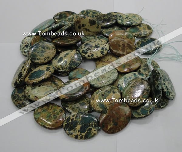 CIJ16 15.5 inches 30*40mm oval impression jasper beads wholesale