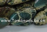 CIJ17 15.5 inches 15*30mm oval impression jasper beads wholesale