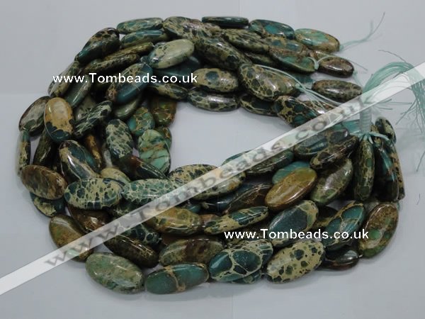 CIJ17 15.5 inches 15*30mm oval impression jasper beads wholesale