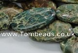 CIJ18 15.5 inches 20*40mm oval impression jasper beads wholesale