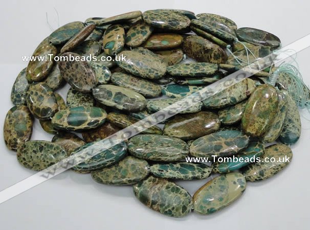 CIJ19 15.5 inches 20*40mm oval impression jasper beads wholesale