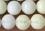 CIJ202 15.5 inches 8mm round ivory jade beads wholesale