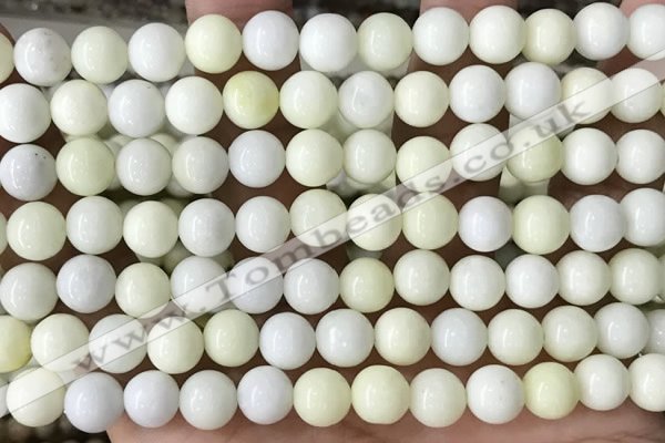 CIJ202 15.5 inches 8mm round ivory jade beads wholesale