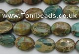 CIJ35 15.5 inches 10*14mm oval impression jasper beads wholesale